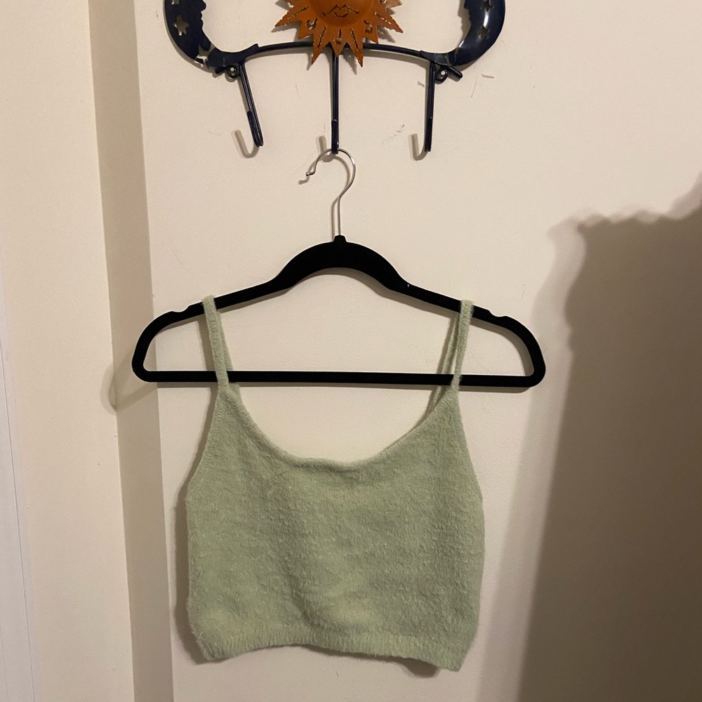 Fuzzy cropped kendal and kylie tank